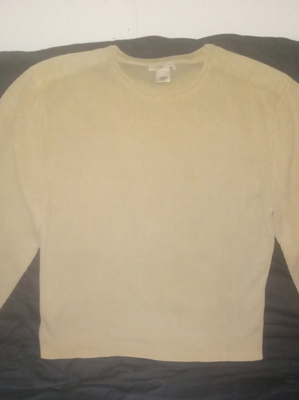 Ruff Hewn Men's Crewneck Sweater in Beige Long Sleeve